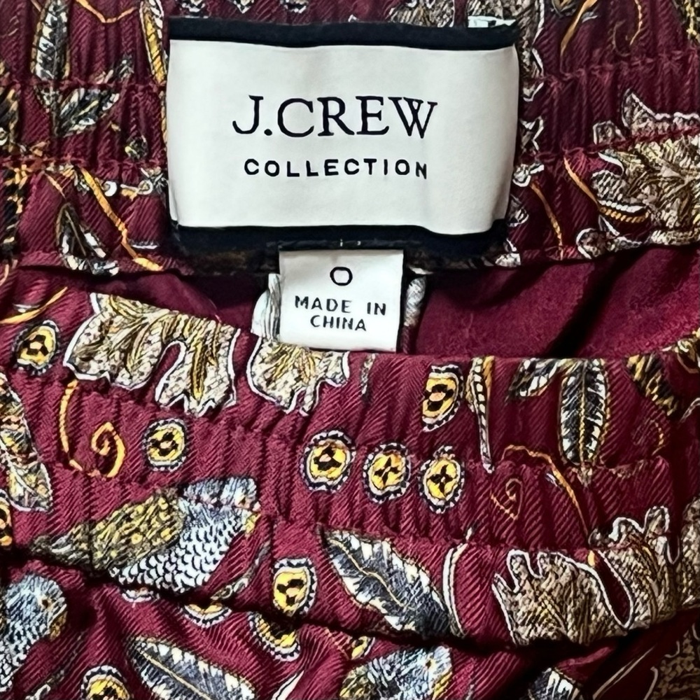 Pull-on silk-twill pant in jungle cat print - Picture 10 of 11